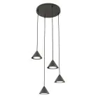 Emibig Suspension Luminaire Elit Acier Noir | Convient pour 4x GX53 - Max 10W