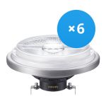 Voordeelpak 6x Philips MASTER LED Spot Reflector G53 AR111 20W 1270lm 45D - 930 Warm Wit | Beste Kleurweergave - Dimbaar - Vervangt 100W